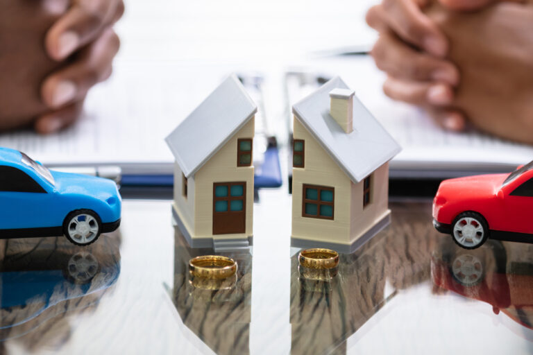 Wife And Husband Splitting House And Car During Divorce Process